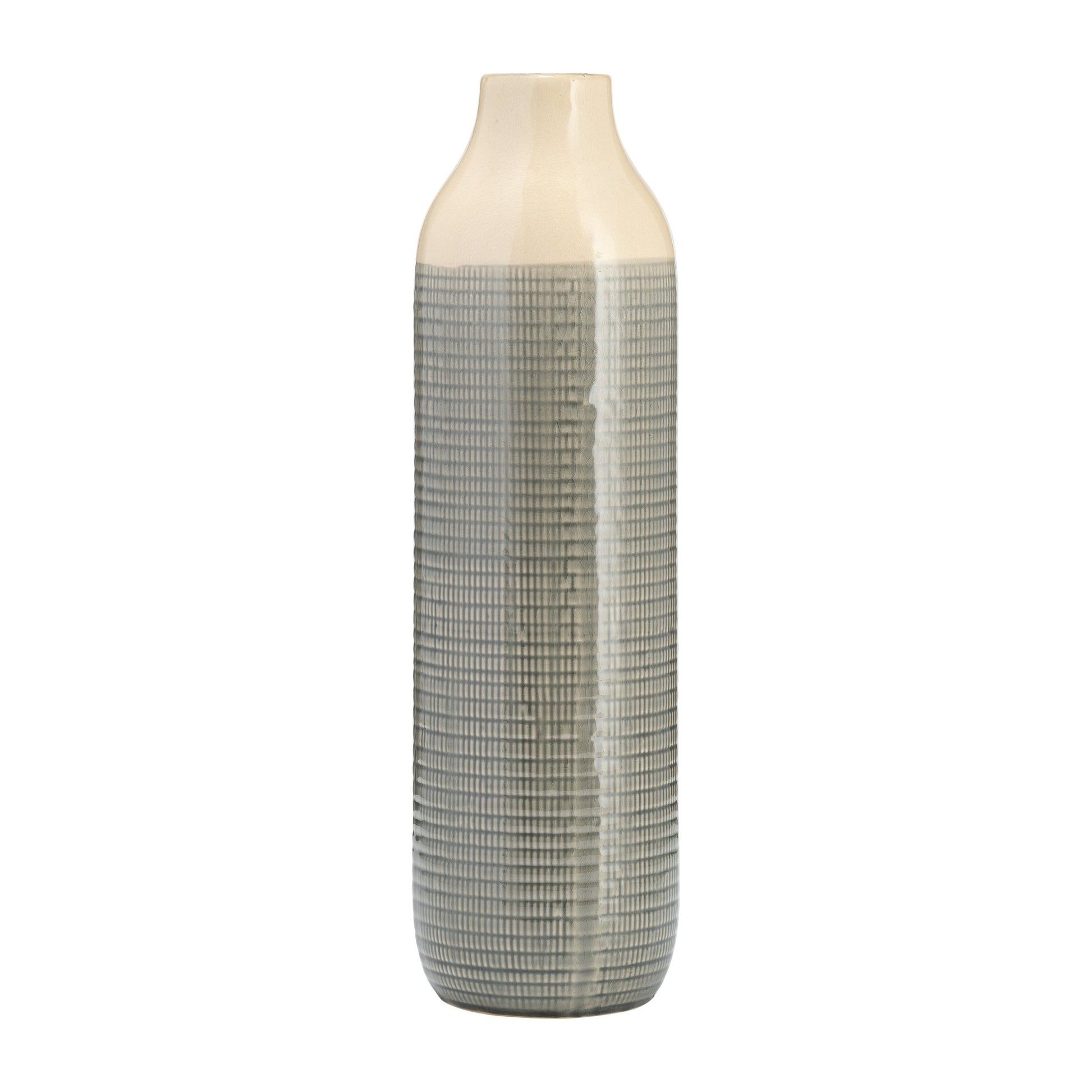 CERAMIC-TONE VASE, GREEN, OLIVE GREEN, WHITE Vases and Jars| Sagebrook Home