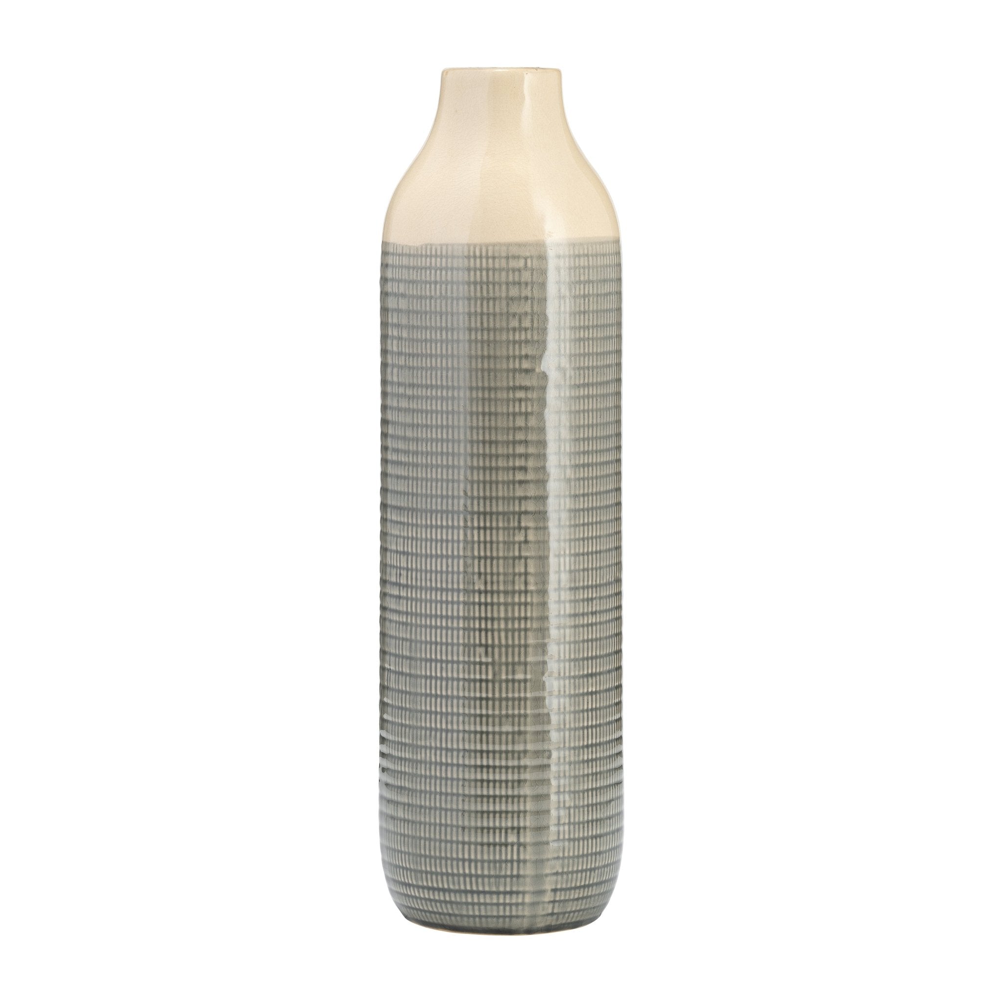 CERAMIC-TONE VASE, GREEN, OLIVE GREEN, WHITE Vases and Jars| Sagebrook Home
