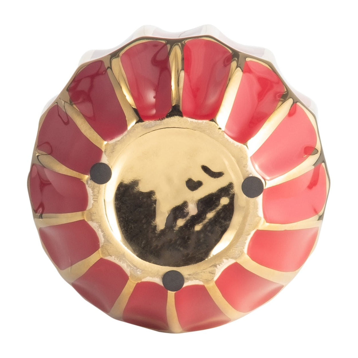 CERAMIC VASE 8"H, RED/GOLD Vases and Jars| Sagebrook Home