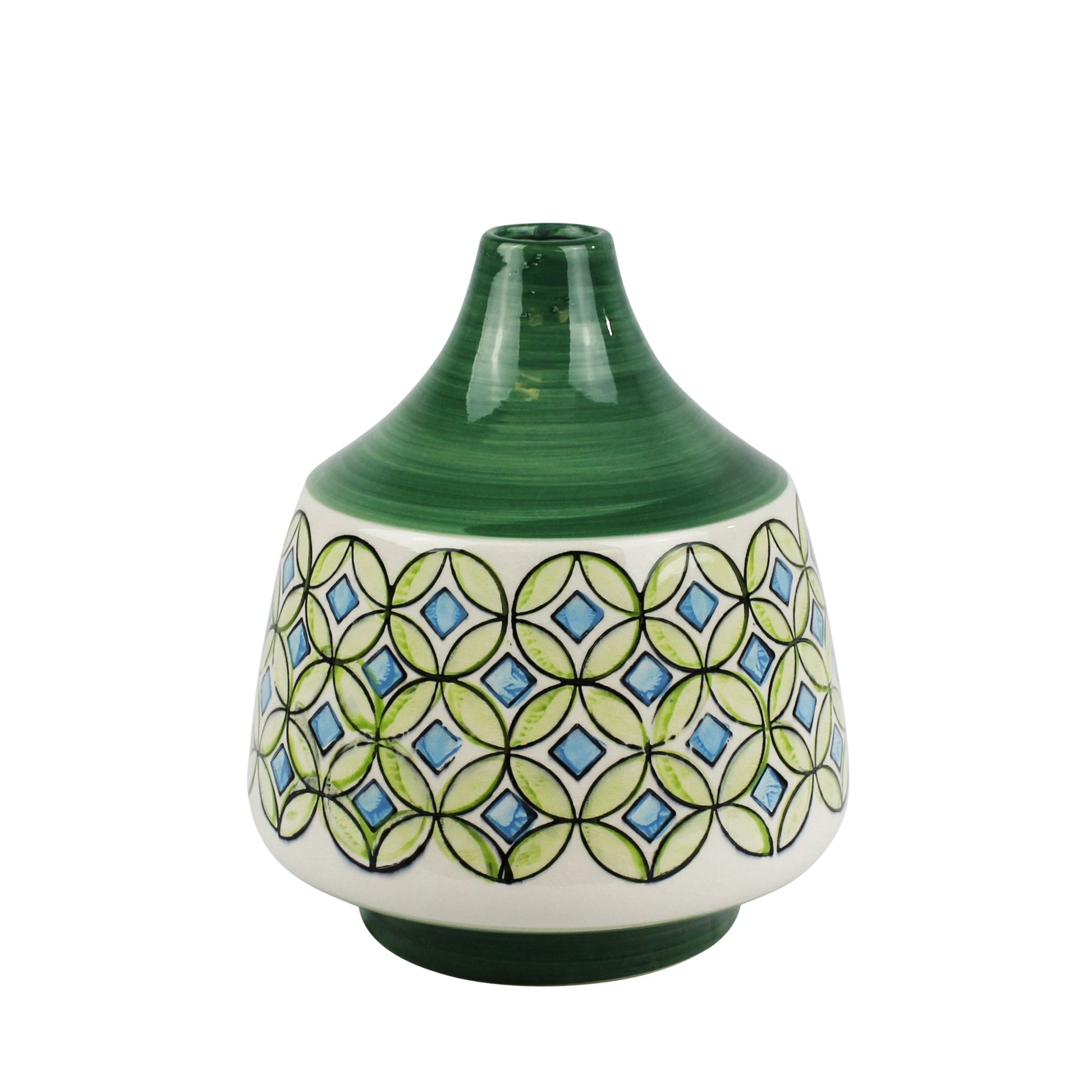 CERAMIC VASE GREEN Vases and Jars| Sagebrook Home