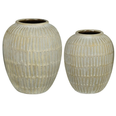 CERAMIC VASE SIZE L 11x11x13.25'' - Al Rugaib Furniture