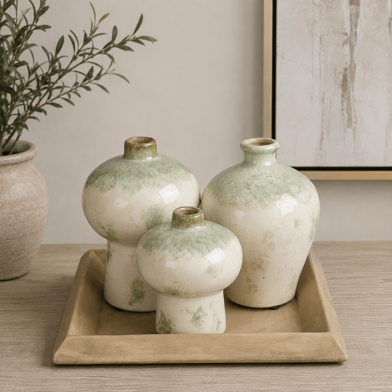 CERAMIC VSAE WITHPLATE S Table Decors| Crestview