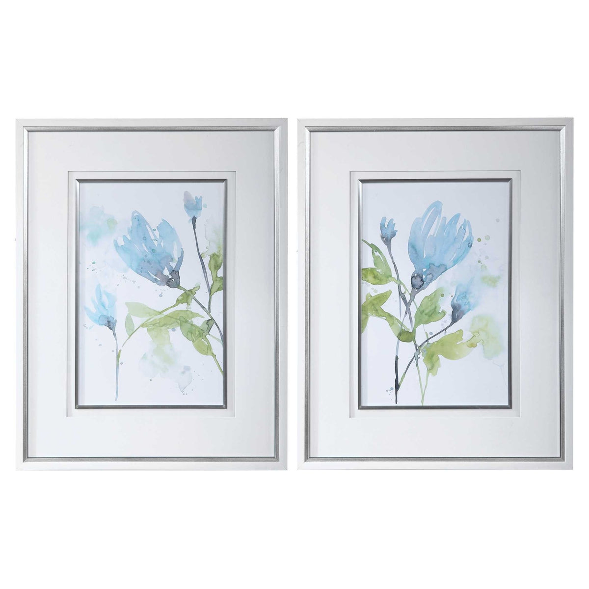 Cerulean Splash Framed Prints, S/2 Wall Art| Uttermost