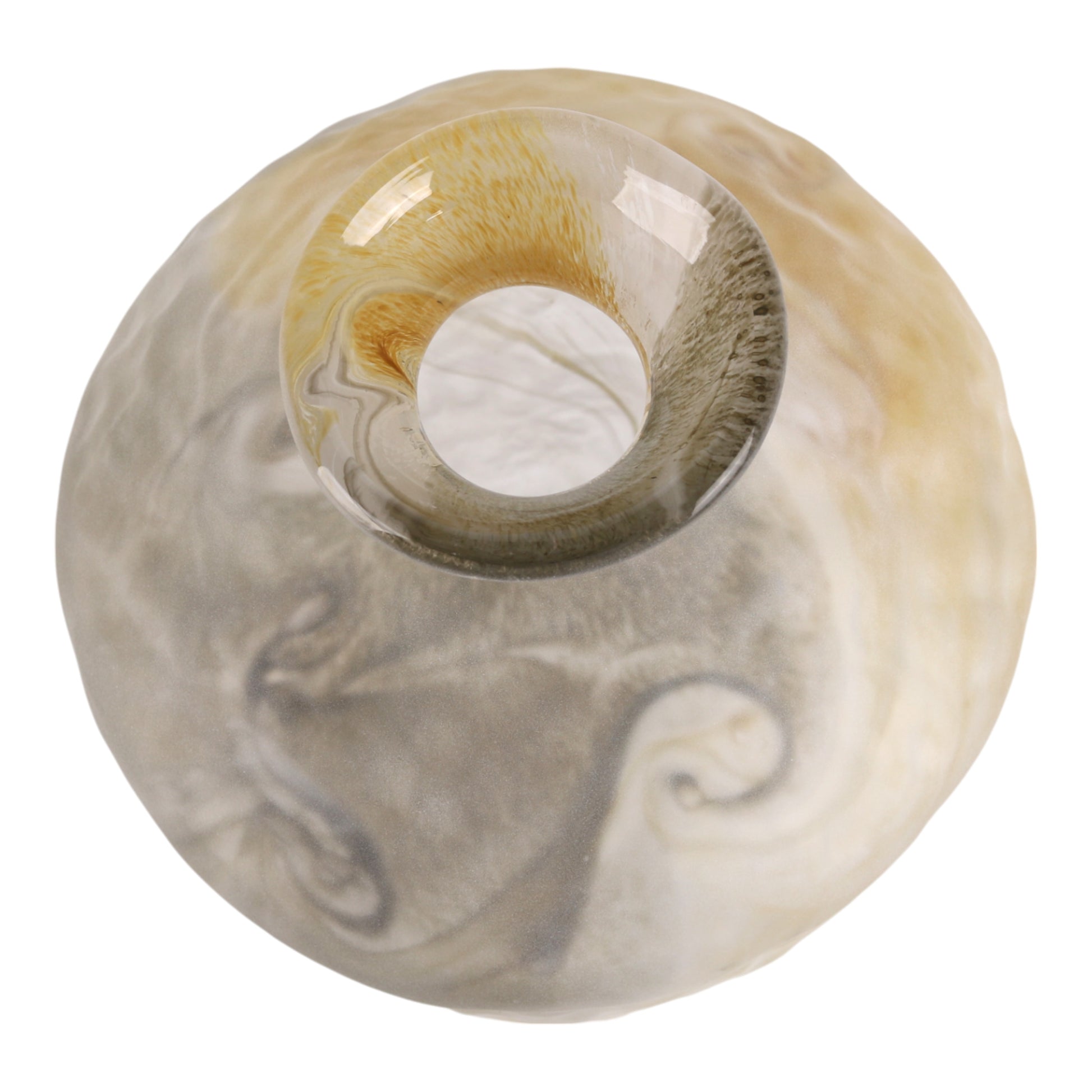 المزهرية الزجاجية باللون الكريمي من تيرزاه Tirzah Cream Glass Vase