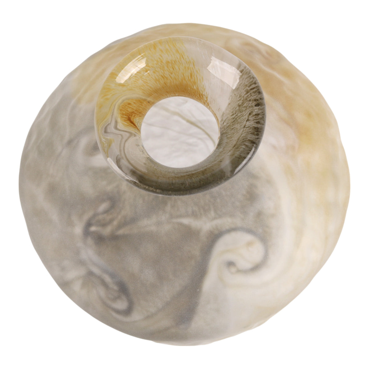المزهرية الزجاجية باللون الكريمي من تيرزاه Tirzah Cream Glass Vase