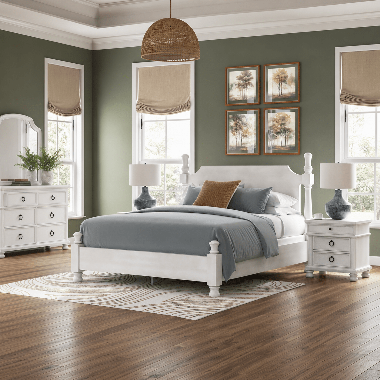 Chadworth King Poster Bed Set Bedroom Sets| Ashley Homestore