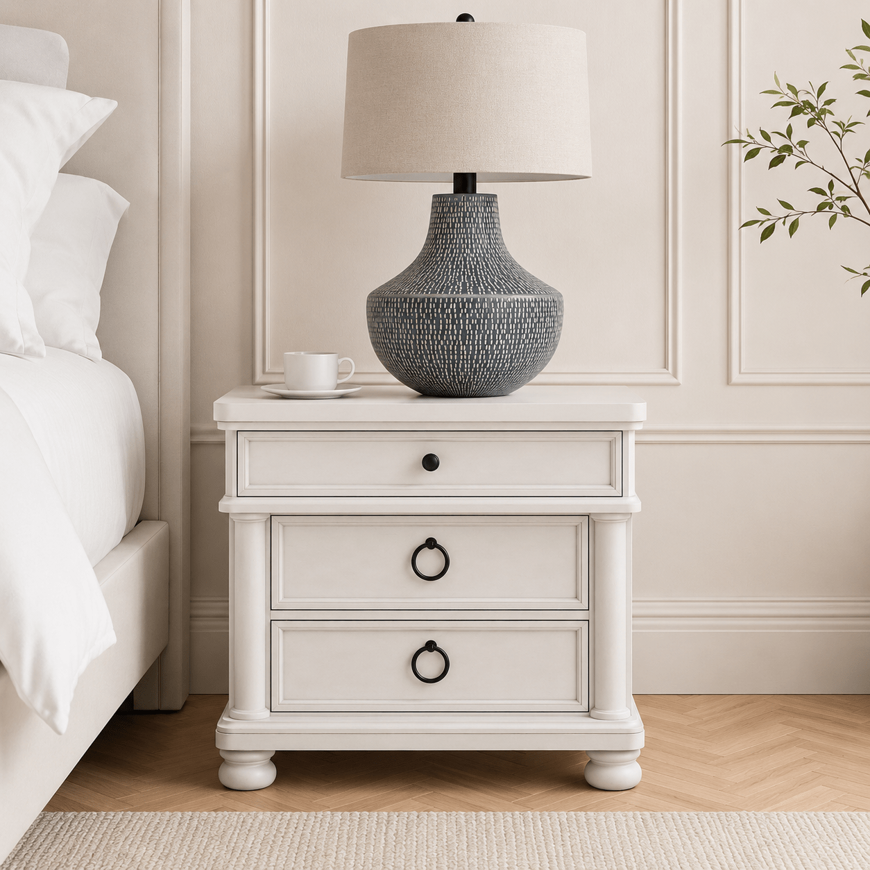 Chadworth Three Drawer Night Stand Nightstands| Ashley Homestore