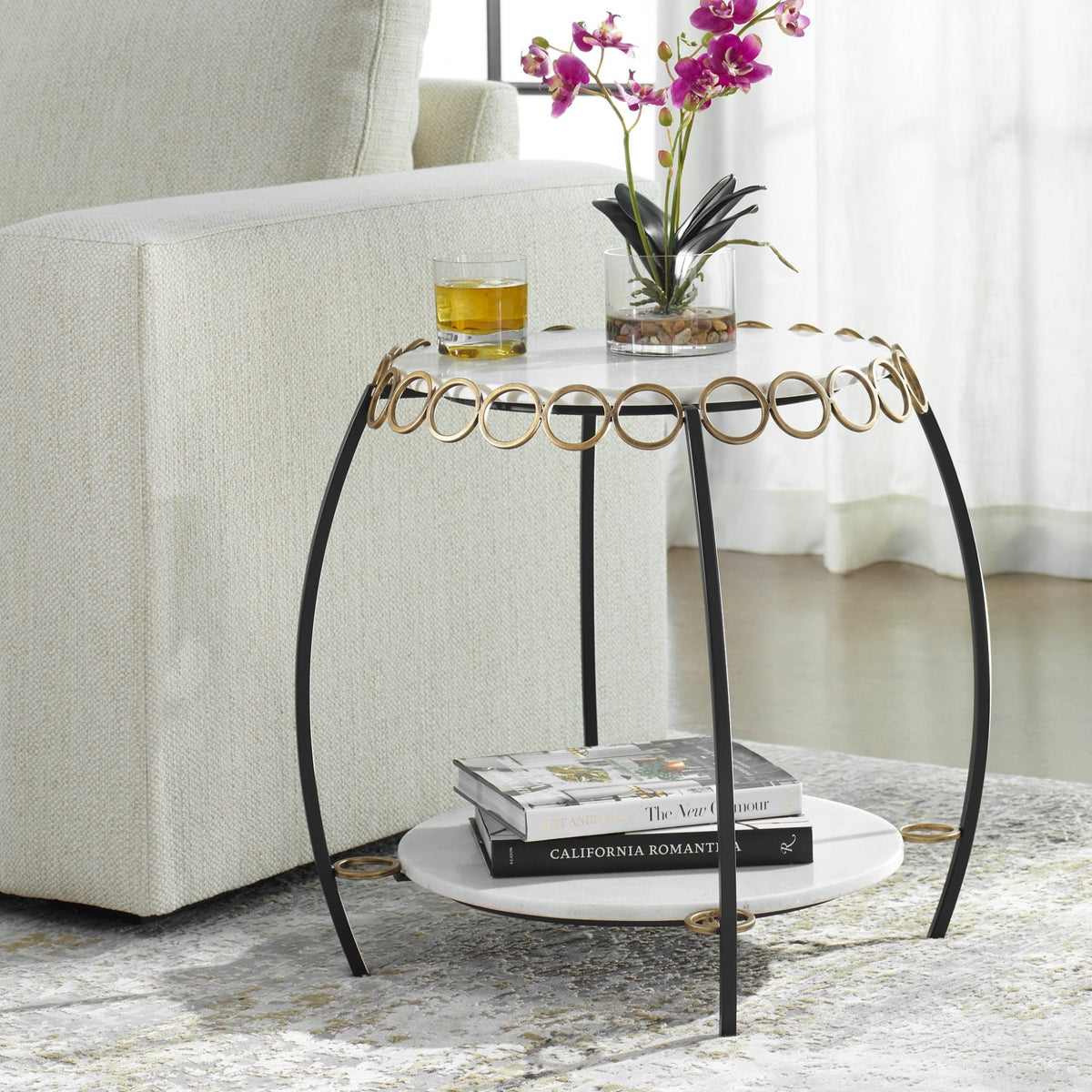 Chainlink Side Table Accent & End Tables| Uttermost
