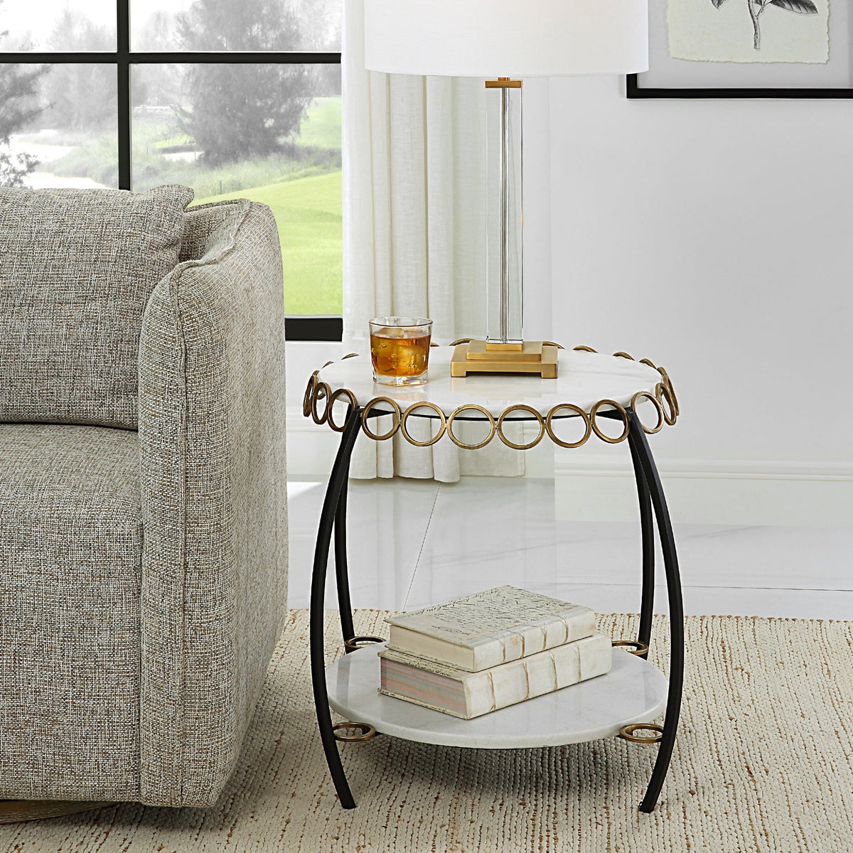 Chainlink Side Table Accent & End Tables| Uttermost