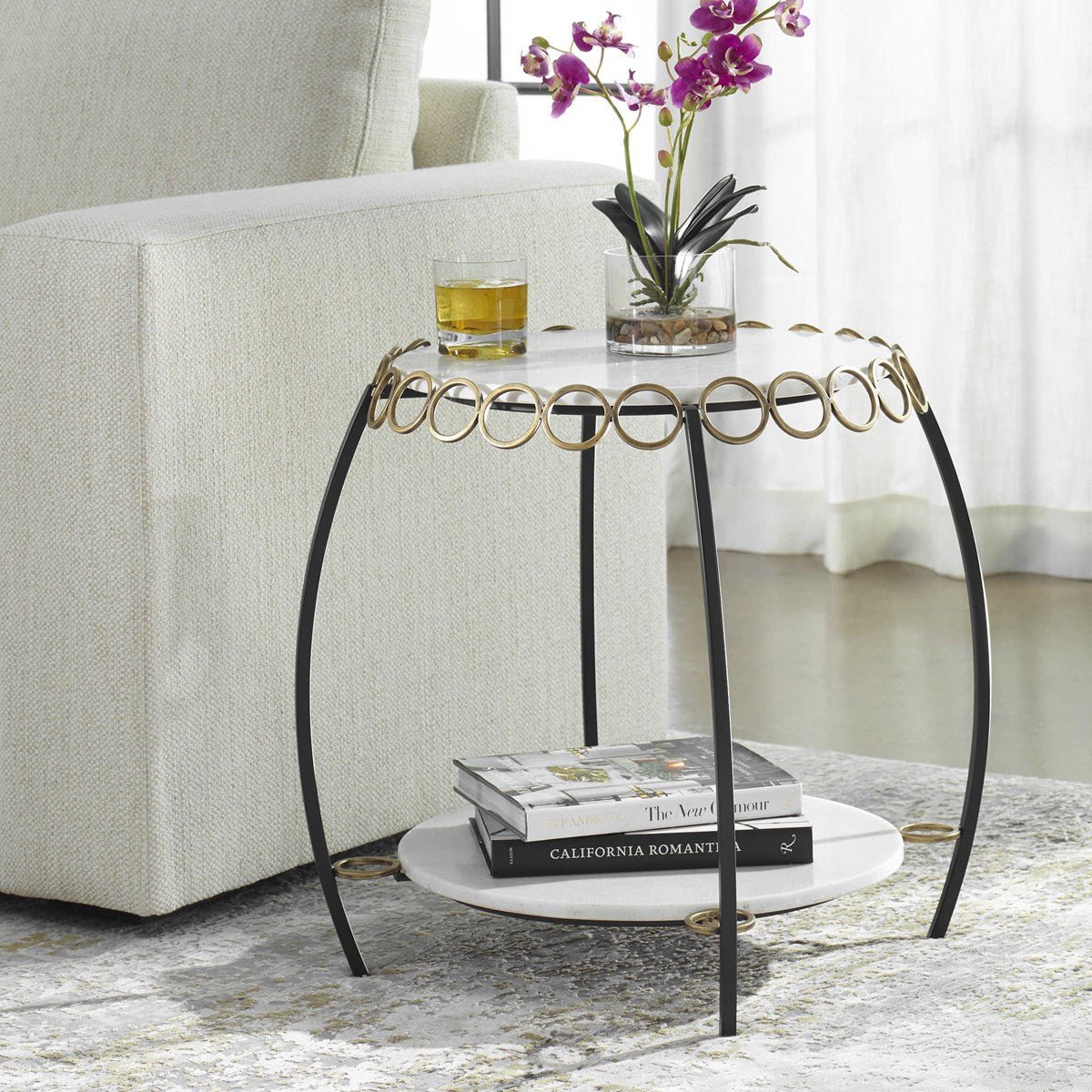 Chainlink Side Table Accent & End Tables| Uttermost
