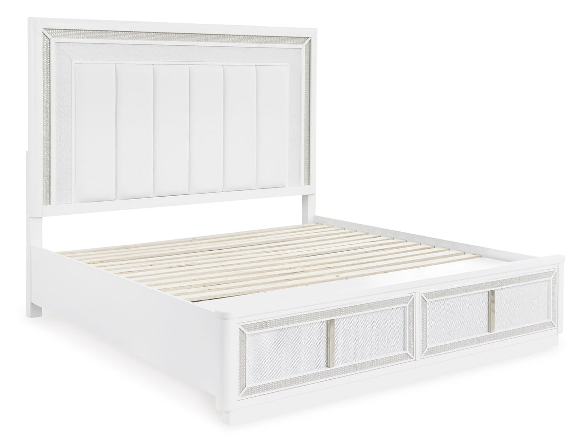 Chalanna King Upholstered Storage Bed Beds| Ashley Homestore