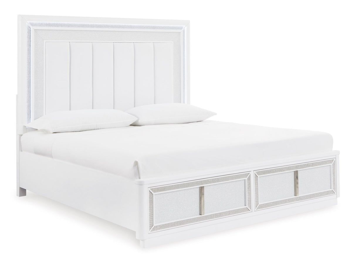 Chalanna King Upholstered Storage Bed Beds| Ashley Homestore