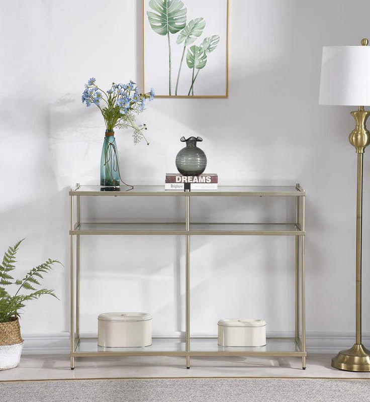 Luxe Champagne Metal Console Consoles & Sideboards| Crestview