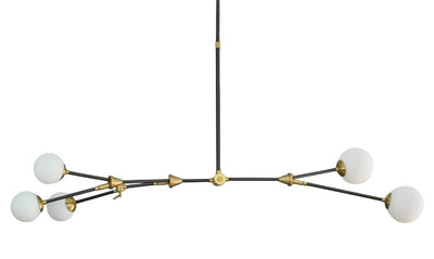 CHANDELIER W / 5 GLASS BALLS - Al Rugaib Furniture