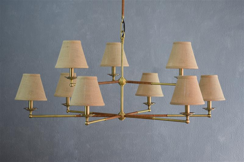 CHANDELIER W / JUTE SHADE chandeliers| AlRugaib Furniture