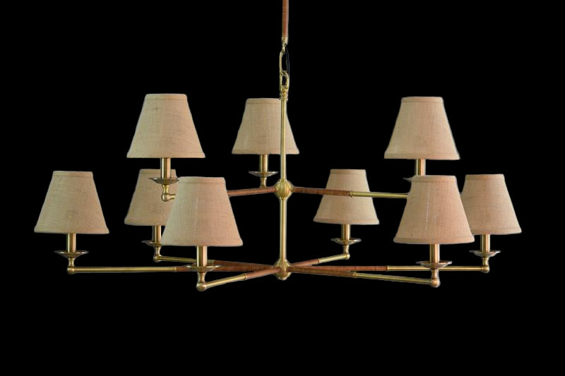 CHANDELIER W / JUTE SHADE chandeliers| AlRugaib Furniture
