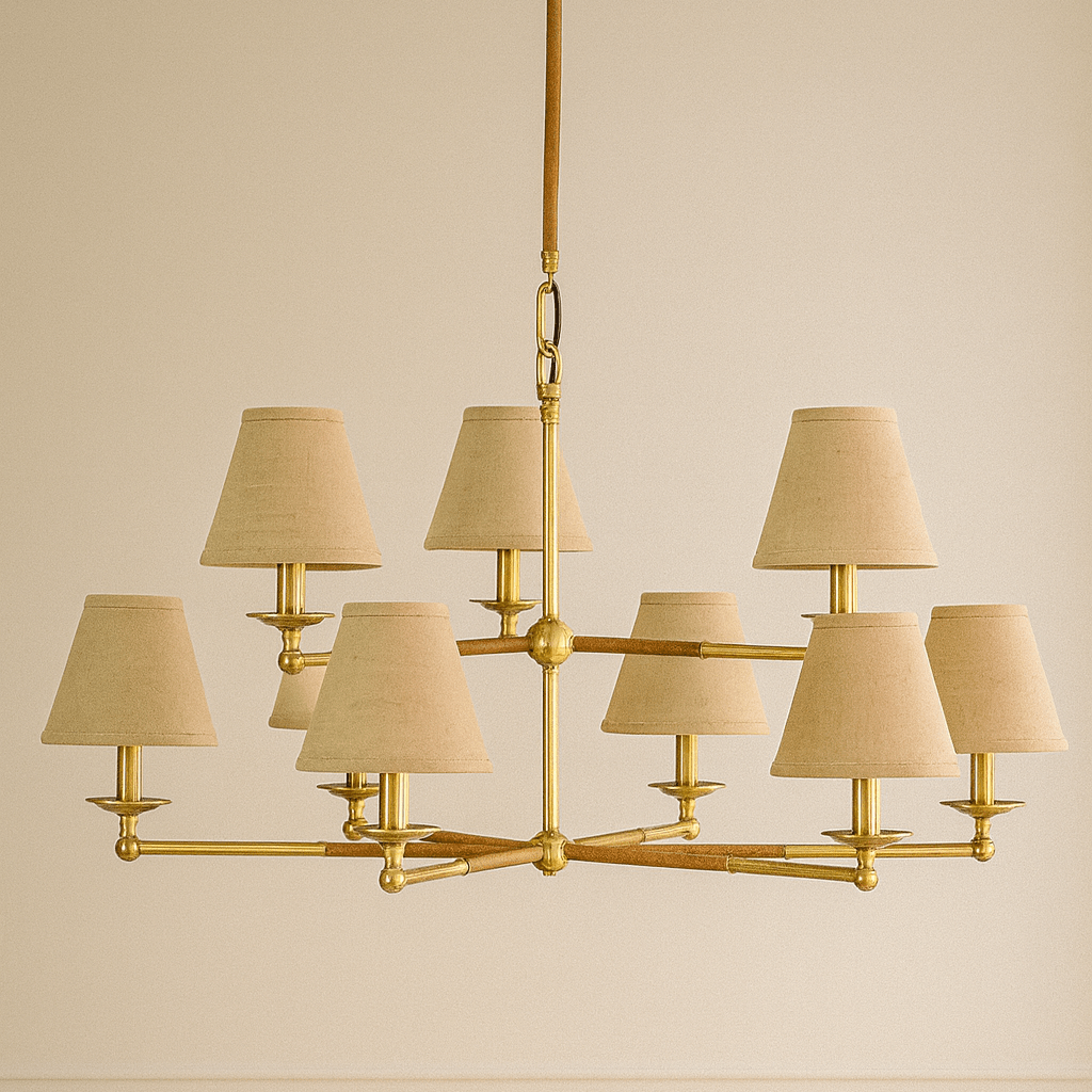 CHANDELIER W / JUTE SHADE chandeliers| AlRugaib Furniture