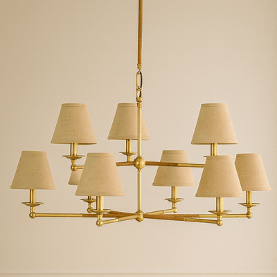 CHANDELIER W / JUTE SHADE - Al Rugaib Furniture