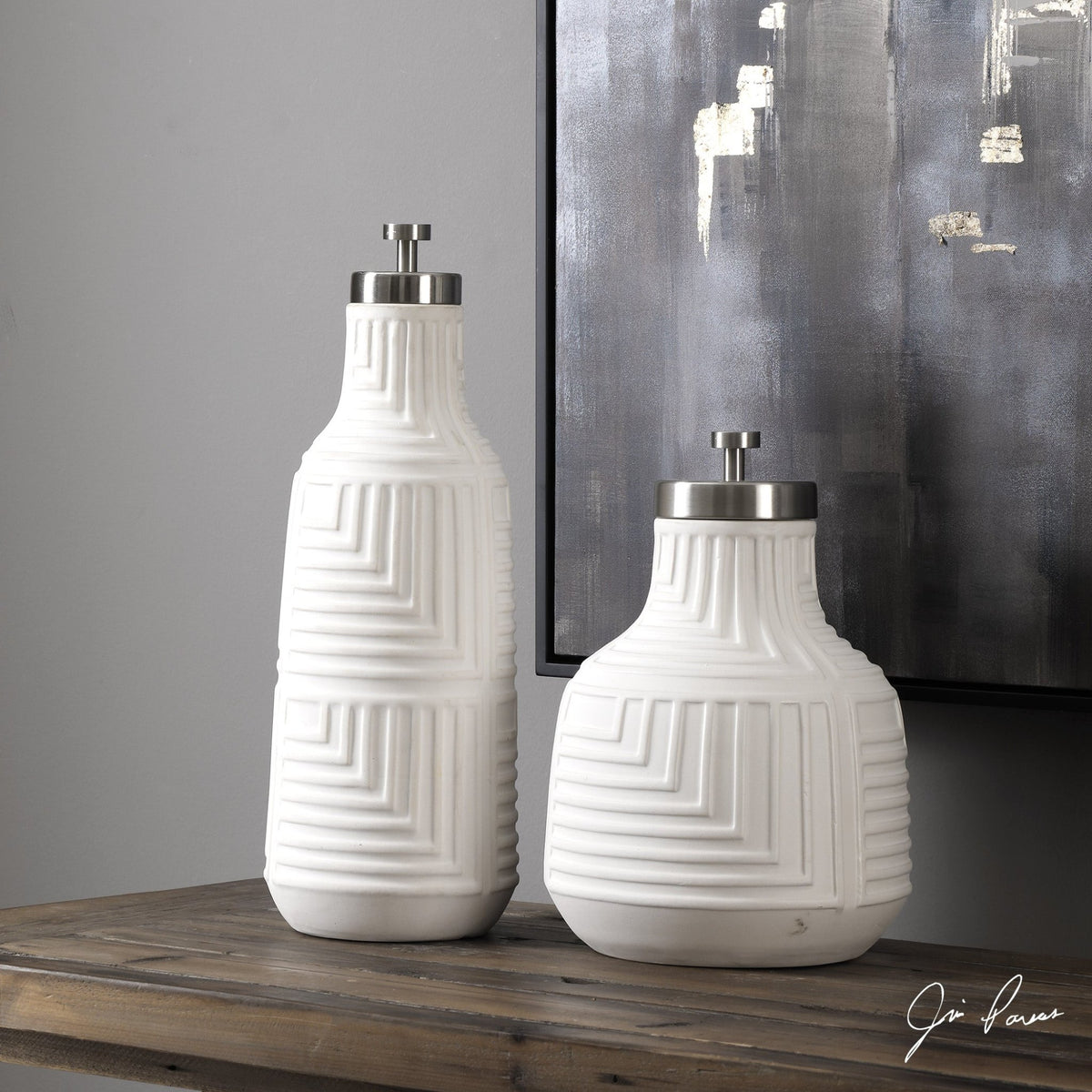 Chandran Containers, S/2 Vases and Jars| Uttermost