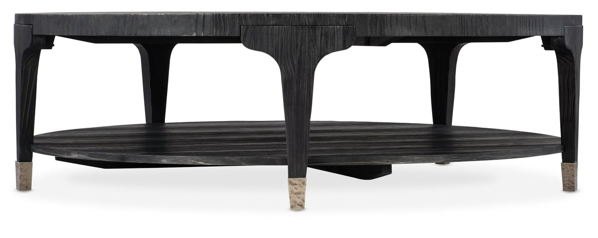 Chapman Shou Sugi Ban Round Cocktail Table Coffee Tables| Hooker