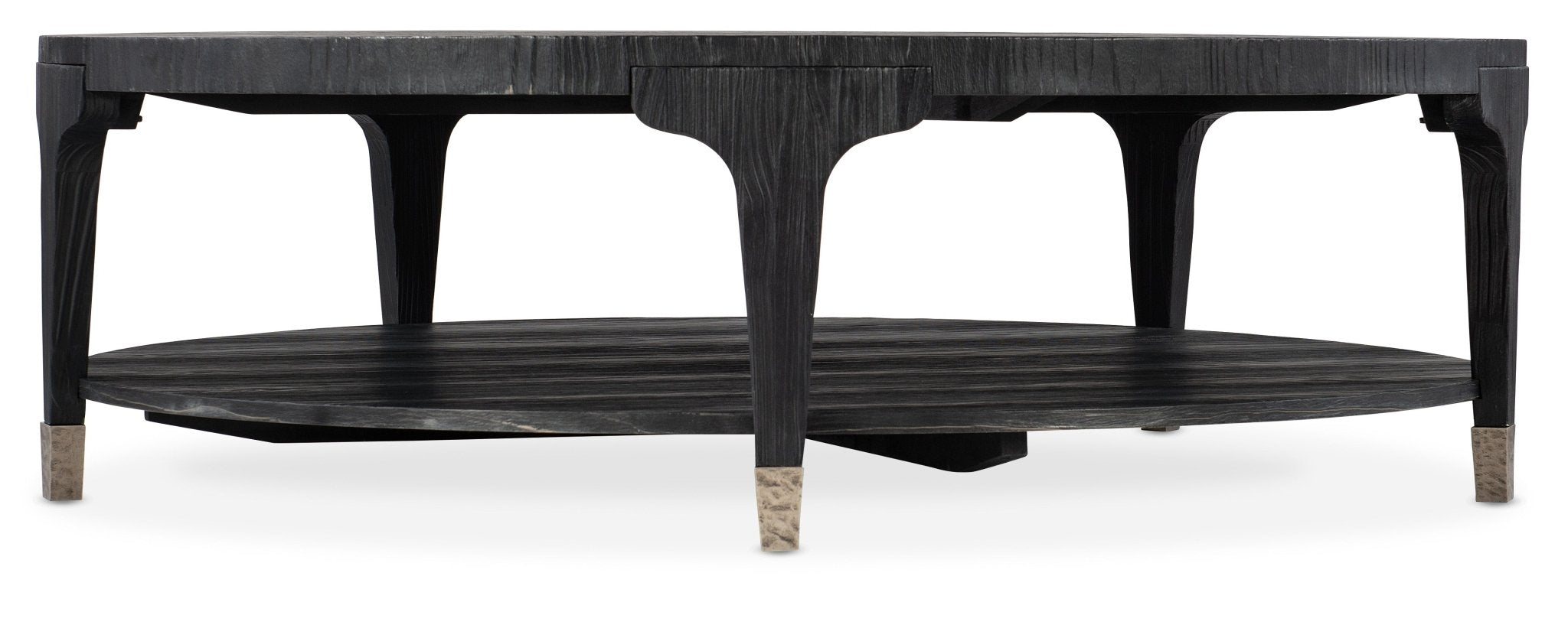 Chapman Shou Sugi Ban Round Cocktail Table Coffee Tables| Hooker