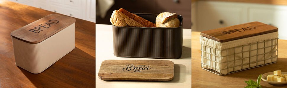 Charcoal Brown Bread Box with Lid Box| Roots Furniture