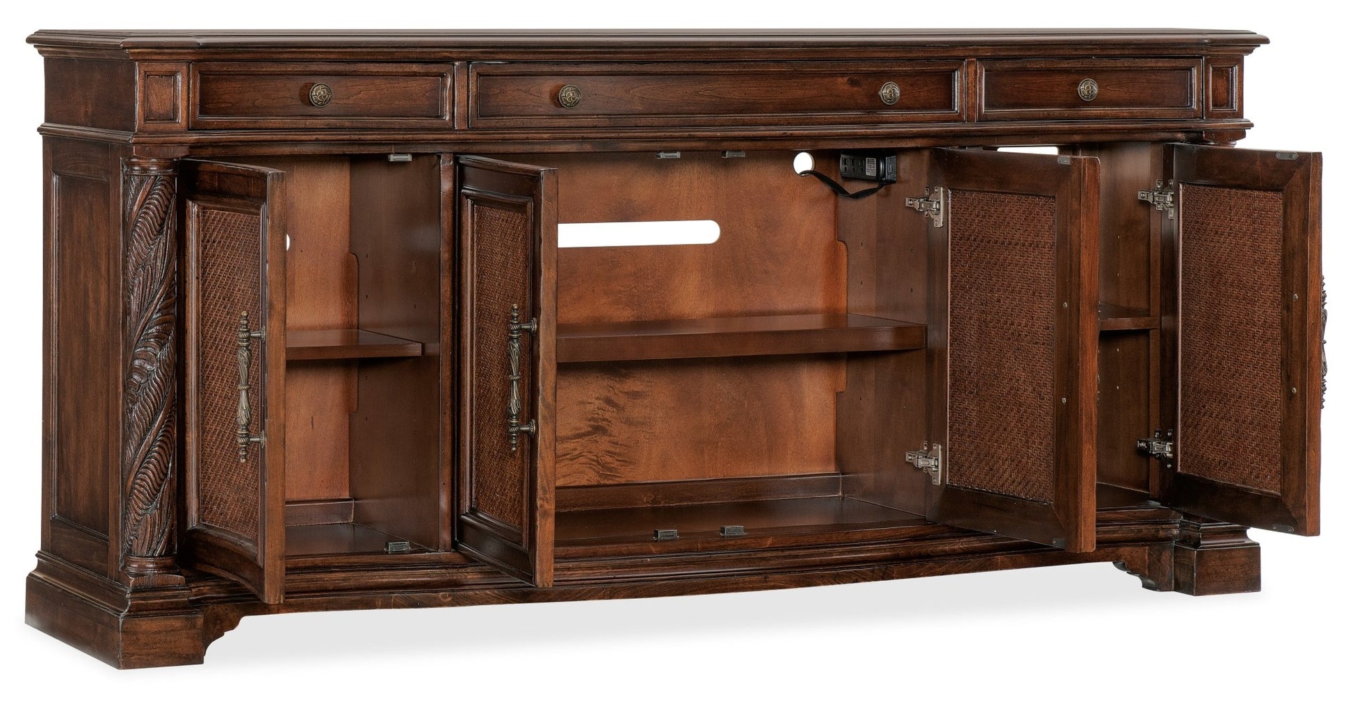 Charleston Four Door-Three Drawer Buffet Consoles & Sideboards| Hooker