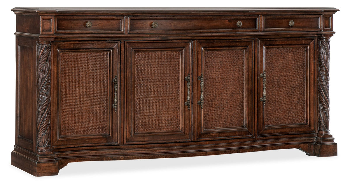 Charleston Four Door-Three Drawer Buffet Consoles & Sideboards| Hooker