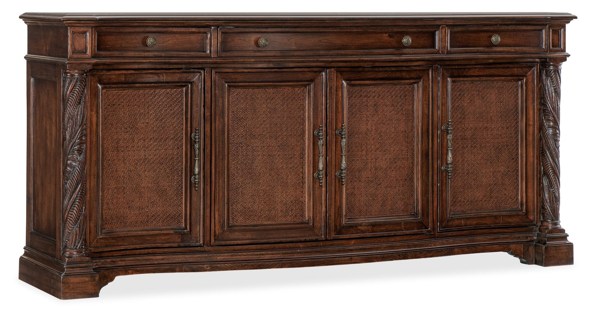 Charleston Four Door-Three Drawer Buffet Consoles & Sideboards| Hooker
