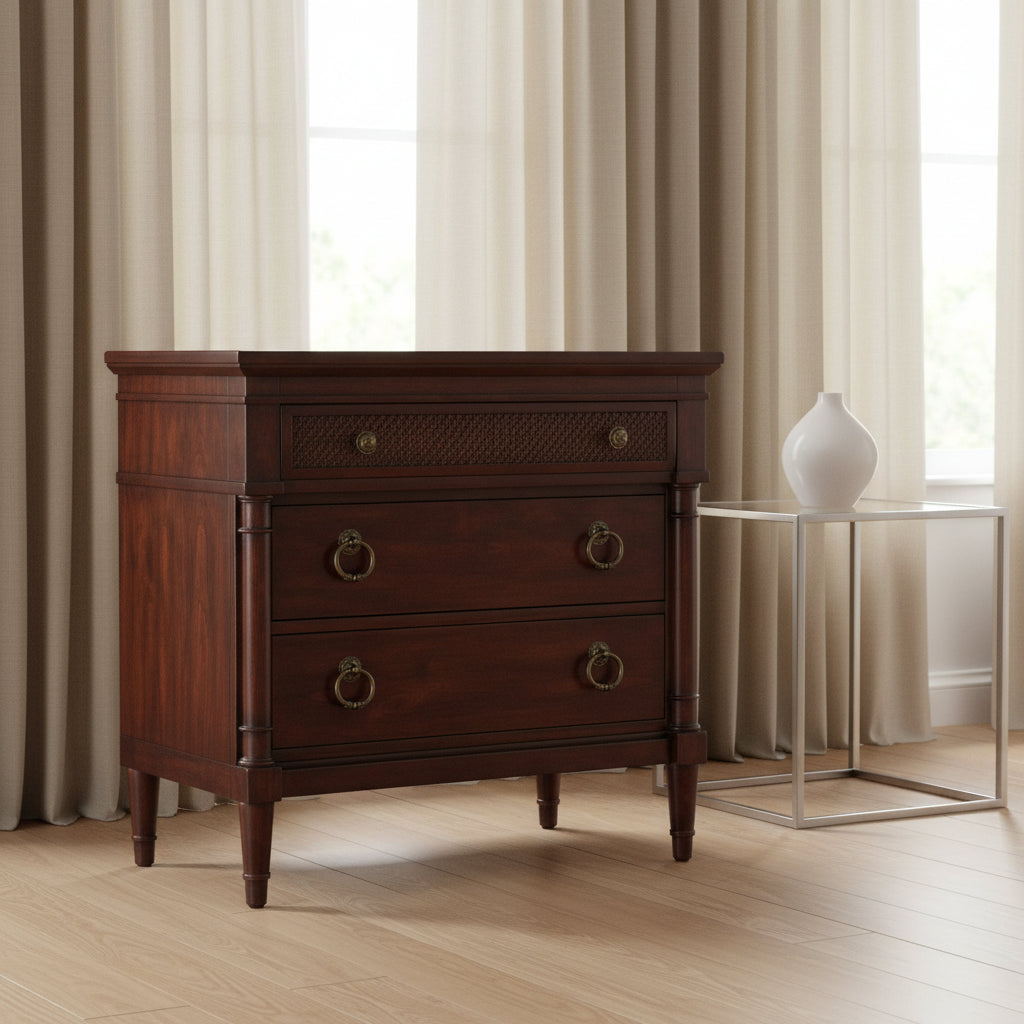 Charleston Three-Drawer Nightstand Nightstands| Hooker
