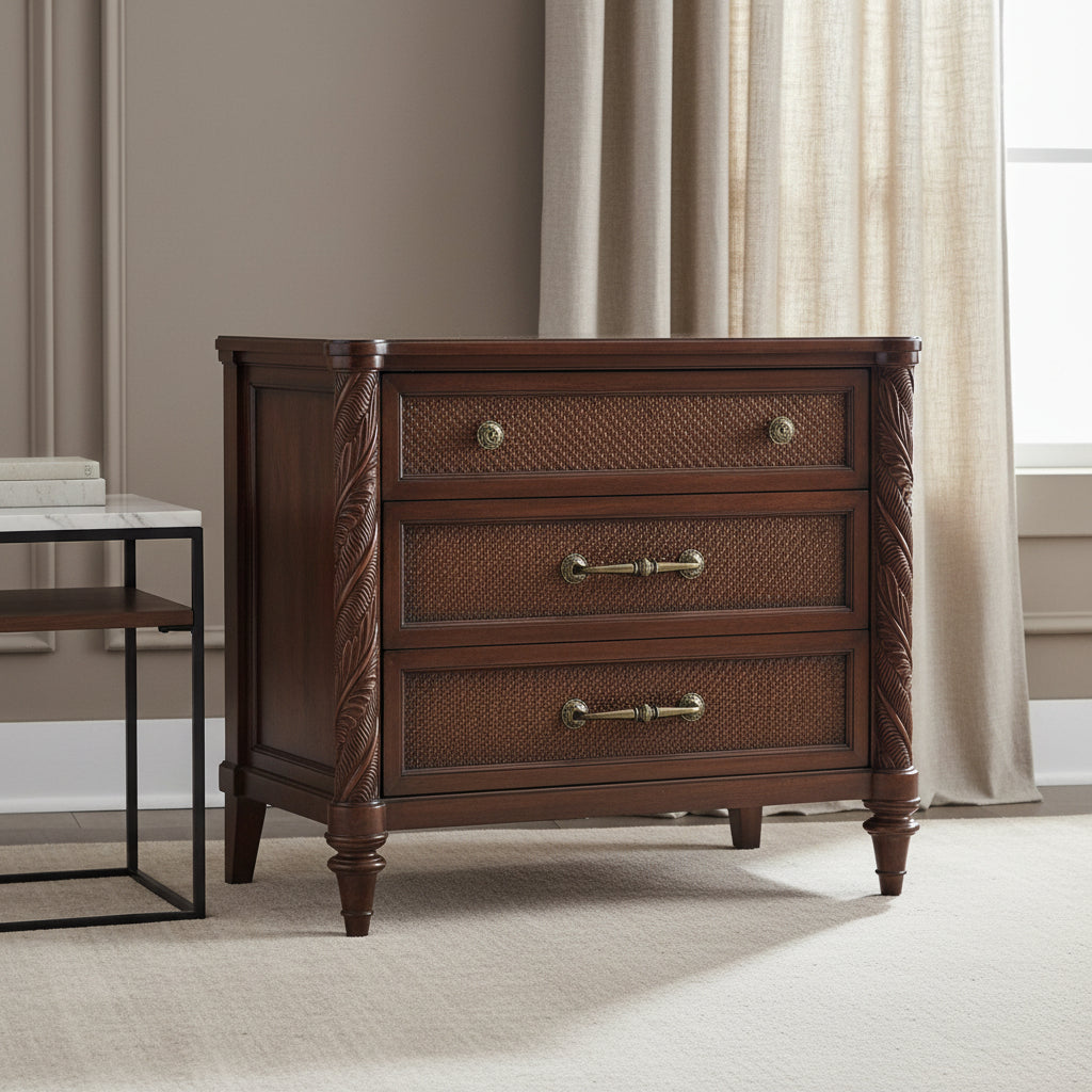 Charleston Three-Drawer Nightstand Nightstands| Hooker
