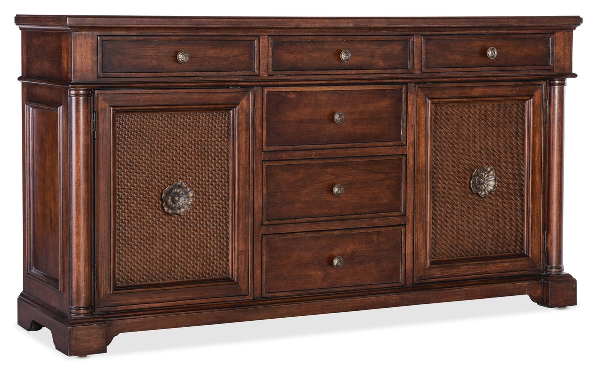 Charleston Two Door-Six Drawer Buffet Consoles & Sideboards| Hooker