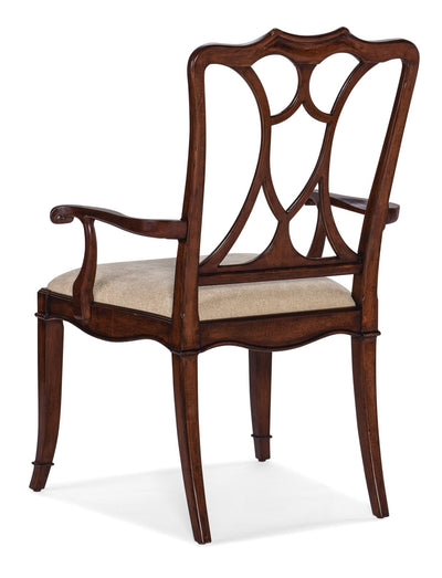 Charleston Upholstered Seat Arm Chair - Al Rugaib Furniture