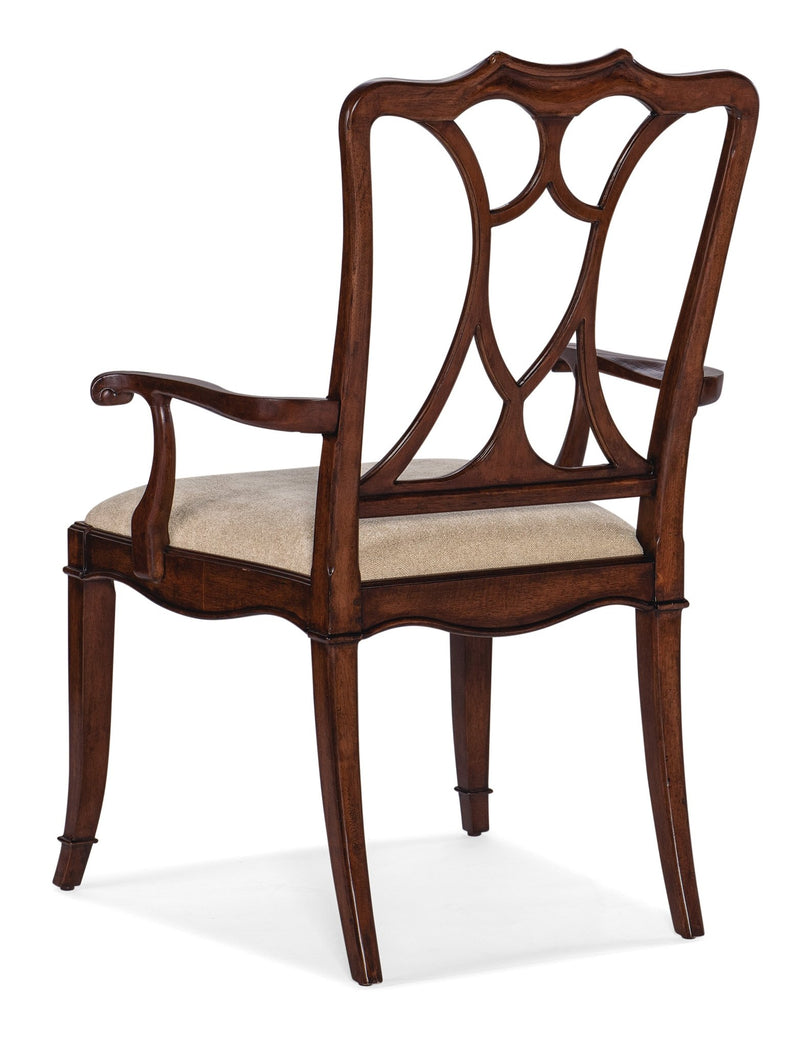 Charleston Upholstered Seat Arm Chair - Al Rugaib Furniture