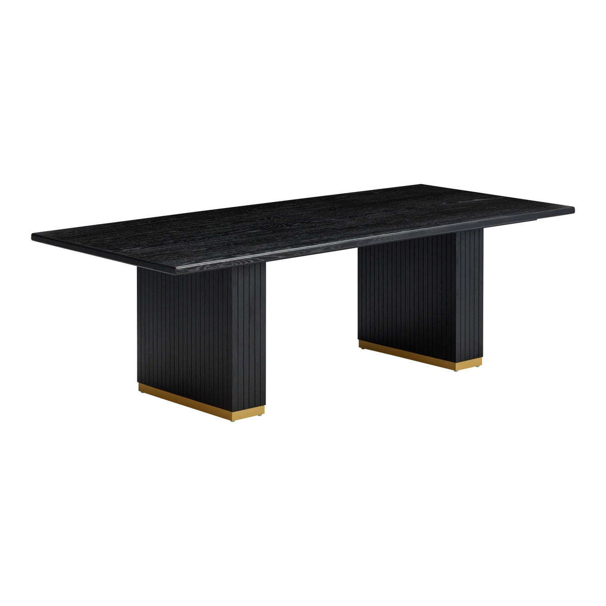 Chelsea Black Oak Rectangular Dining Table Dining Tables| TOV