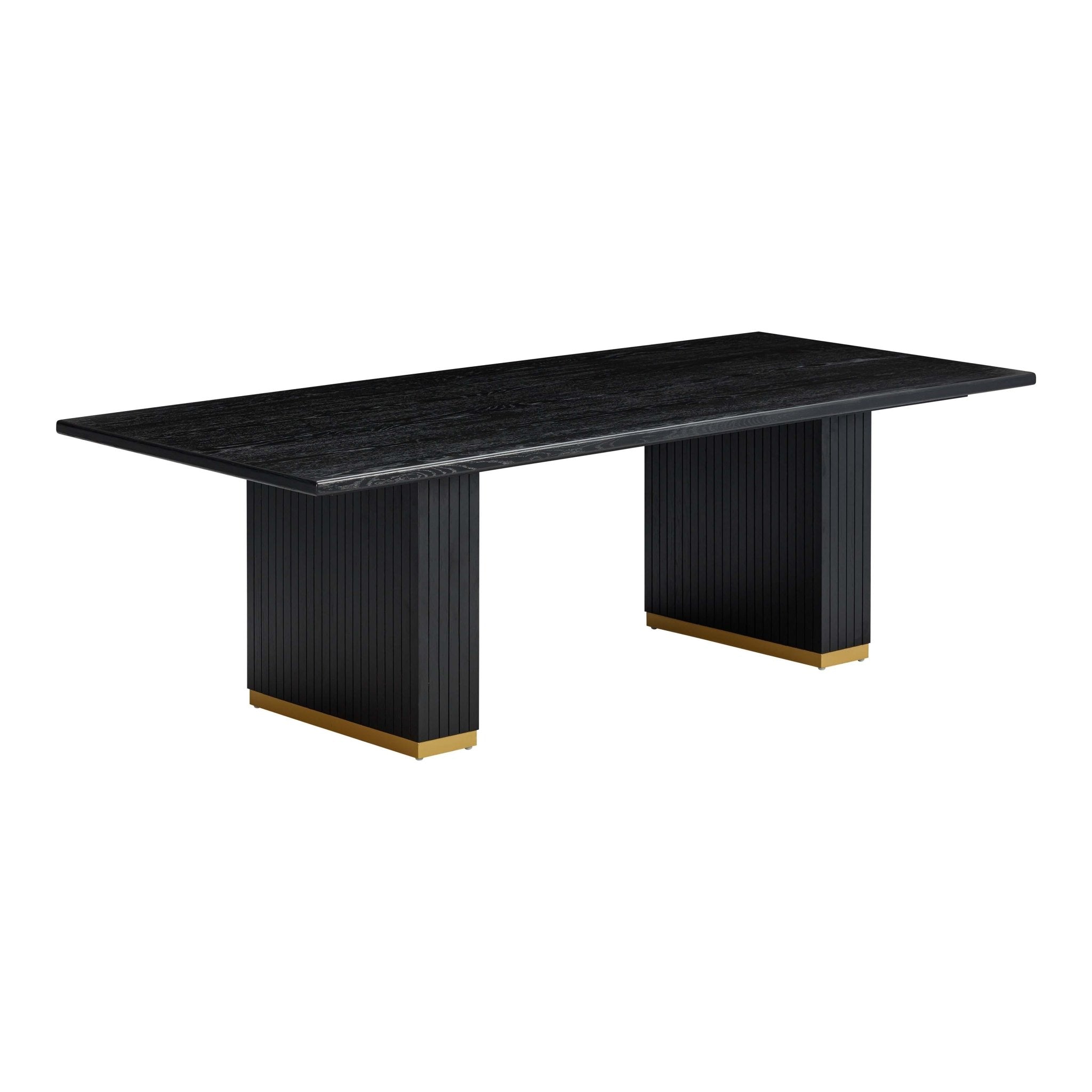 Chelsea Black Oak Rectangular Dining Table Dining Tables| TOV