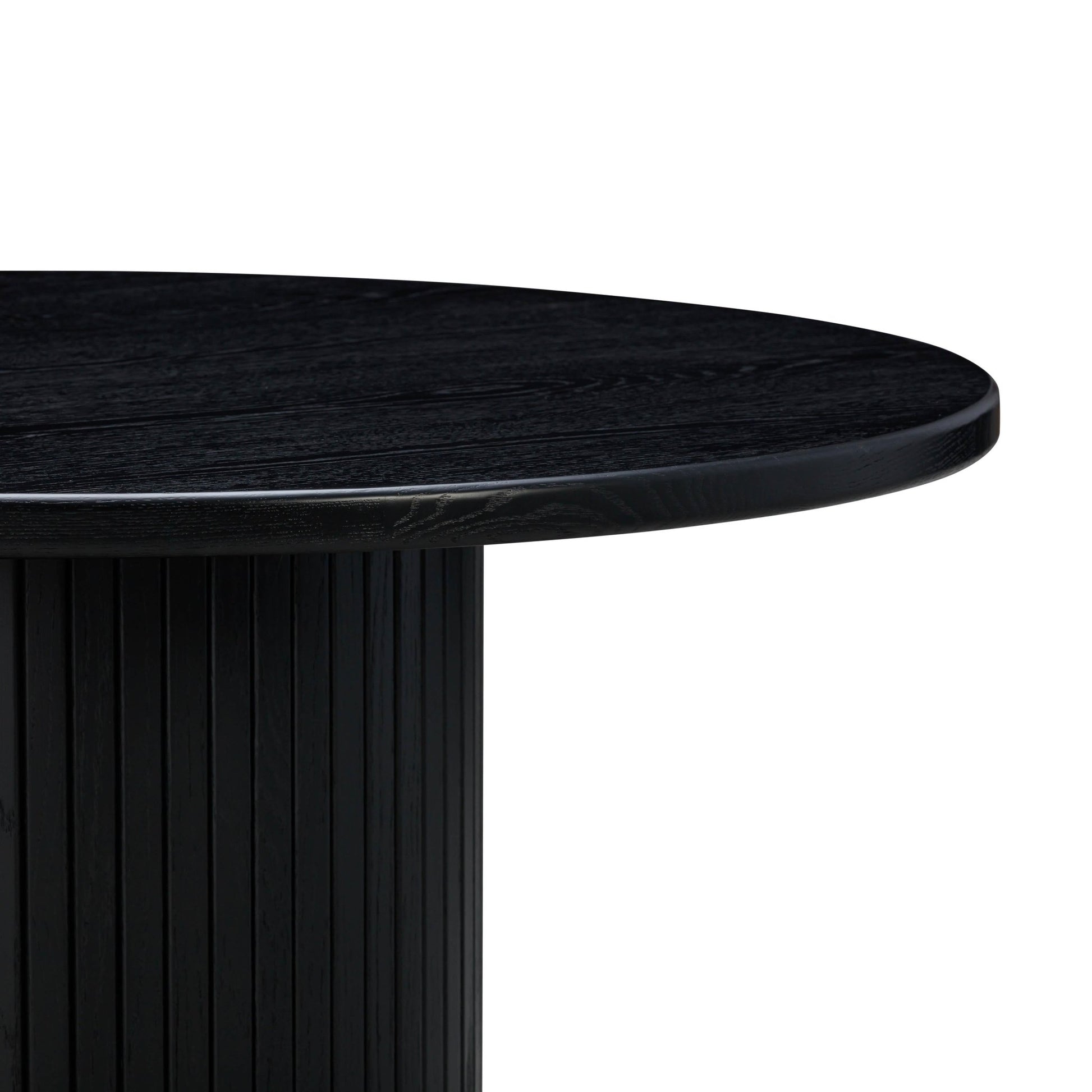 Chelsea Black Oak Round Dining Table Dining Tables| TOV