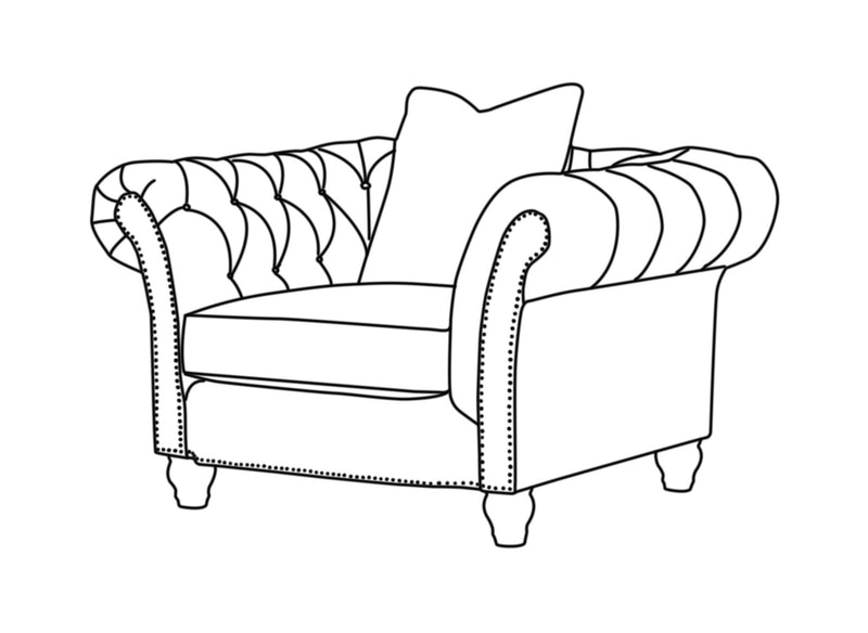 Chesterfield Cream chair - Al Rugaib Furniture