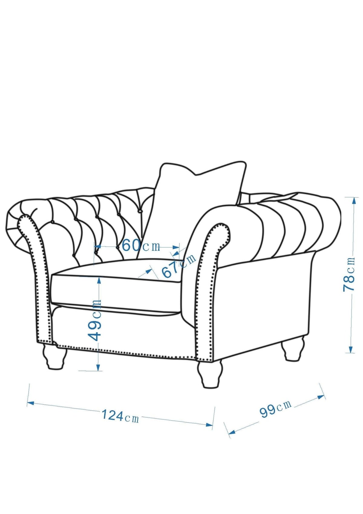 Chesterfield Cream chair Chairs| Roots Furniture