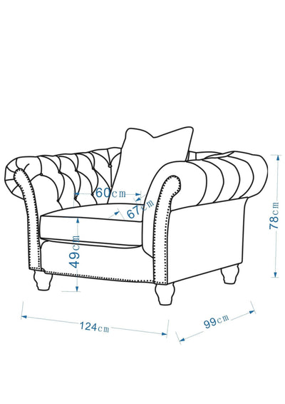 Chesterfield Cream chair - Al Rugaib Furniture