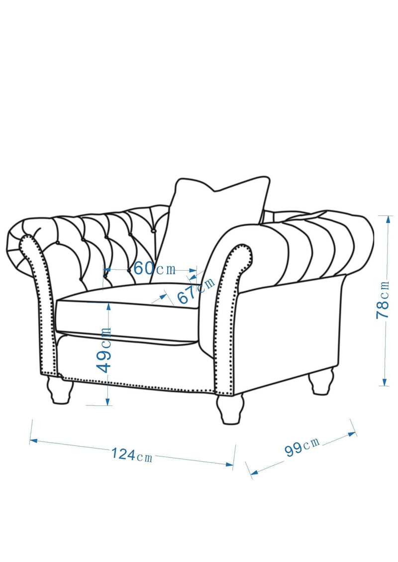 Chesterfield Cream chair - Al Rugaib Furniture