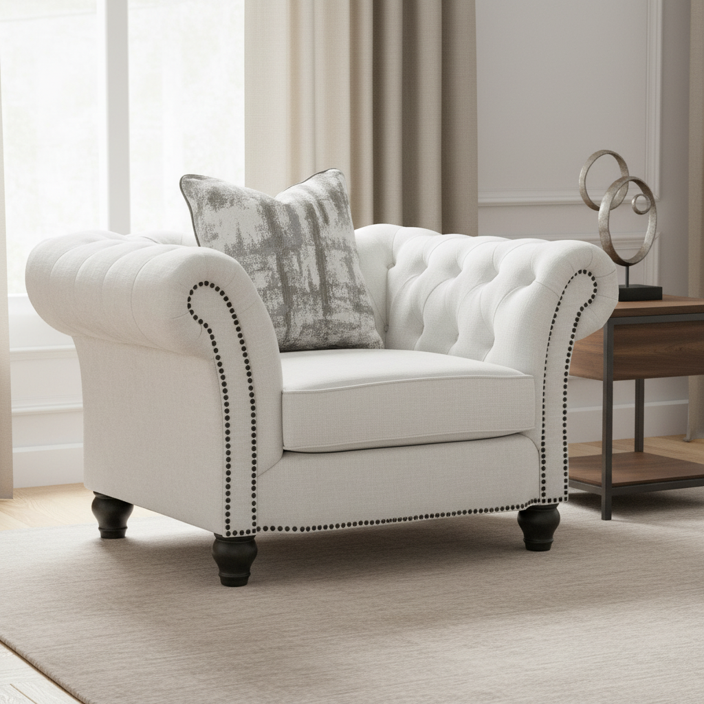 Chesterfield Cream chair Chairs| Roots Furniture