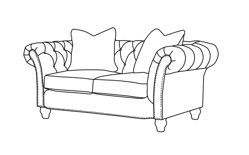 Chesterfield Cream Loveseat - Al Rugaib Furniture