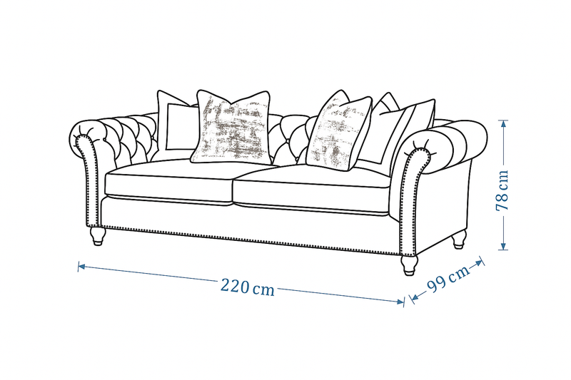 Chesterfield Cream Sofa - Al Rugaib Furniture