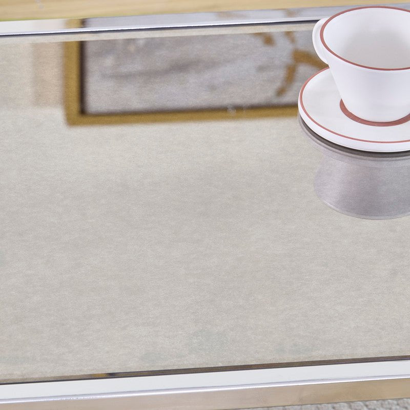 Luxe Chrome Metal Coffee Table Coffee Tables| Crestview