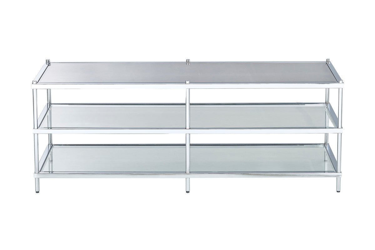 Luxe Chrome Metal Coffee Table Coffee Tables| Crestview