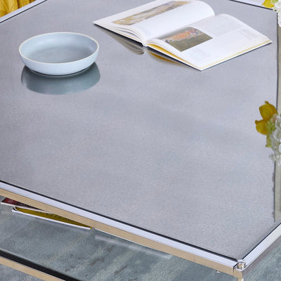 Chrome Squared Coffee Table - Al Rugaib Furniture