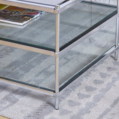 Chrome Squared Coffee Table - Al Rugaib Furniture