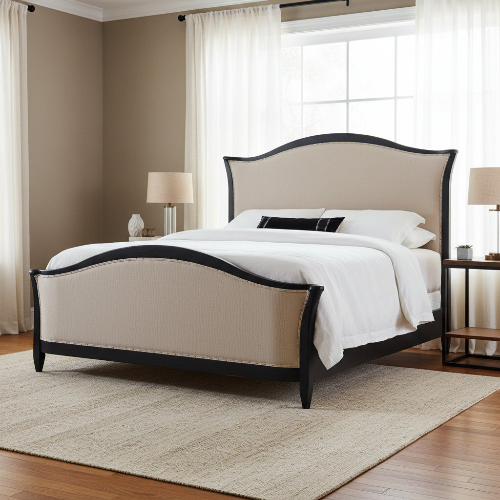 Ciao Bella King Upholstered Bed- Black Beds| Hooker