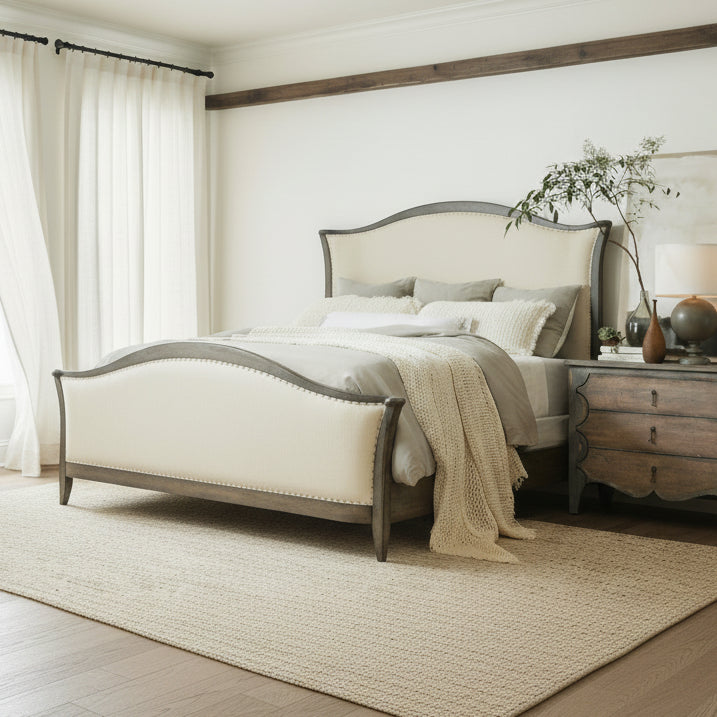 Ciao Bella King Upholstered Bed- Speckled Gray Beds| Hooker